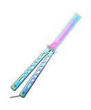 Butterfly Comb Rainbow Butterfly Pocket Comb Training-Metal Comb Salon Beauty Tool for Hair Beard - Buy Online on GoSupps.com