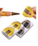 VNC 200Pcs Long Nail Forms Extension Set - Gold & Silver Nail Form Stickers for Durable Acrylic Nails - Numbers Marked for Easy Application - A-100Pcs Silver + A-100Pcs Gold - Buy Online on GoSupps.com