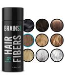 Brains & Son Hair Fiber 25g (LIGHT BROWN) - Premium Hair Thickener for Receding Hairlines, Balding & Thinning Hair - Undetectable Keratin Fibers - Buy Online on GoSupps.com