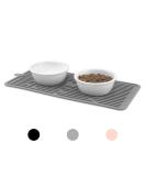Ptlom Pet Placemat for Dogs and Cats - Prevent Food and Water Overflow - Medium and Small Pet Mat - Small Grey - Buy Online on GoSupps.com
