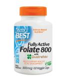 Doctor's Best Fully Active Folate 800 800 mcg 60 Veggie Caps - Buy Online on GoSupps.com