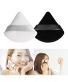 2 Pcs Reusable Soft Triangle Powder Puff Makeup Sponges - Black and White - Buy Online on GoSupps.com
