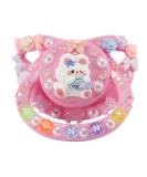 CutiePlusU Adult Sized Pacifier - Handmade Big Shield Rabbit Pink | 1 Piece for Adults - Perfect Gift - Buy Online on GoSupps.com