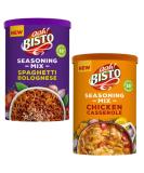 Spaghetti Bolognese Seasoning Mix 170g with Chicken Casserole Seasoning Mix 170g - Bundle Consisting of Bisto x2 Pack - Buy Online on GoSupps.com