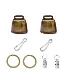 Yitaocity 2Pack Retro Brass Bell Dog Cat Collar Bell Pet Bells Cow Horse Sheep Grazing Copper Bells Cattle Farm Animal Loud Bronze Bell Pet Anti-Theft Bell with Pet Anti- Lost Tags Tubes - Buy Online on GoSupps.com