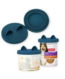 OHMO Pet Can Tin Lids Universal Size BPA Free Silicone Covers for Cat and Dog Food (70g 85g 200g 400g.etc.) Dark Blue 2-Pack 70-420g Dark Blue - Buy Online on GoSupps.com