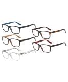 Buy Eyekeper 5 Pairs Classic Rectangular Reading Glasses for Men & Women - Spring Hinges +2.25 Magnification | Stylish & Comfortable Mix - Buy Online on GoSupps.com