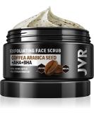 JVR Facial Peeling Scrub for Men - 120ml Coffee Extract Deep Clean Pores Reduces Blemishes & Blackheads - Buy Online on GoSupps.com