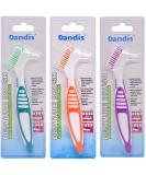Chargenyang Denture Brush Dual Head Toothbrushes Hard Denture Cleaning Brush Denture Toothbrush Cleaning Brush False Teeth Brush Toothbrush(3PACK) - Buy Online on GoSupps.com