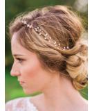Catery Rose Gold Wedding Headband Hair Vine for Women and Girls - Bridal Headpiece with Baby Breath Headdress - Hair Accessories - Buy Online on GoSupps.com