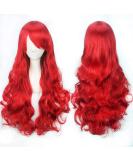ColorfulPanda Long Red Curly Wavy Hair Wig for Women - Anime Cosplay Costume Party Synthetic Wig - Buy Online on GoSupps.com