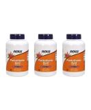 Now Foods Pantothenic Acid 500mg 250 caps (Pack of 3) - Triple Pack for Energy Support - Buy Online on GoSupps.com