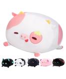 Mewaii 16'' Soft Strawberry Cow Plush Pillow | Squishy Stuffed Animal Toy for Adults & Kids - Fluffy Cuddle Pillow 16in/40cm - Buy Online on GoSupps.com