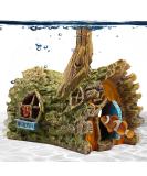 FAZ Hongfa Betta Holzhaus Aquarium Decorations & Hiding Caves for Small & Medium Fish | Premium Resin Ornament - Buy Online on GoSupps.com