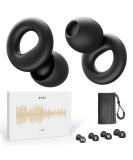 Sleeping Ear Plugs - 2 Pairs Reusable Soft Comfortable 27dB Noise Reduction - Ideal for Side Sleepers - Black - Buy Online on GoSupps.com