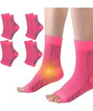 4 pairs of ankle bandage compression socks for women/men compression stockings ankle bandage foot bandage for plantar fasciitis arthritis bricked up ankle heels spur (pink 38-42) 38-42 pink - Buy Online on GoSupps.com