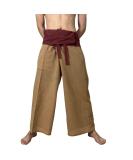 SUMALEE - 2 Tone Thai Fisherman Pants for Men & Women Trousers Perfect for Yoga, Martial Arts, Pirate, Medieval, Japanese Samurai Pantalones - Buy Online on GoSupps.com