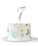 Happy Birthday Cake Topper - Silver Rhinestone Decoration | International Shipping - Buy Online on GoSupps.com
