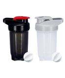 YayoNung 300ml Protein Shaker Bottle - Leak-Proof BPA Free with Sieve & Scale - Perfect for Fitness & Supplements (Black & Gray 2pcs) - Buy Online on GoSupps.com