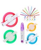 Pompom Maker Kit with Knitting Loom, Weaver Needle, Crochet Tool Set - DIY Craft Supplies (25 Pieces) - Buy Online on GoSupps.com