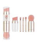 Travel Makeup Brush Set | 5-in-1 Multifunctional Brush & Sponge Set | Foundation & Concealer Brushes for Women | Perfect Gift for Beauty Lovers | Gold - Buy Online on GoSupps.com