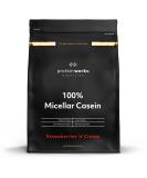 Protein Works 100% Micellar Casein Protein Powder | Slow Release Protein Shake | Amino Acids | High Protein | Strawberries 'n' Cream | 500 g Strawberries 'n' Cream 500 g (Pack of 1) - Buy Online on GoSupps.com