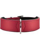 HUNTER BASIC Dog Collar - Coated Split Leather Weather-Resistant Robust & Simple Design - Size 50 (SM) Red | International Shipping Available - Buy Online on GoSupps.com