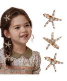 3 Pcs Starfish Hair Clip Set - Perfect Bridal & Flower Girl Wedding Accessories - Buy Online on GoSupps.com
