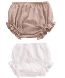 AYIYO Unisex Toddler Linen Bloomer Shorts 2Pcs - Newborn Baby Girls Boys Kids Diaper Cover, 2-3 Years - Khika+White - Buy Online on GoSupps.com