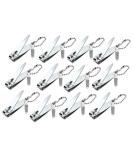 YWQ 12 Pcs Fingernail Clippers with Swing Out Cleaner/File - Stainless Steel Clipper for Men & Women - Wide Easy Press Lever - Buy Online on GoSupps.com