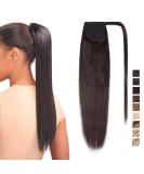 Buy SEGO Dark Brown Ponytail Hairpiece - Clip-in Remy Hair Extensions (20/50cm 95g) for Effortless Style - Buy Online on GoSupps.com