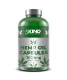 Hemp Seed Oil Capsules 1000mg - 180 Soft Gel Virgin Cold Pressed Tablets by 5kind - Omega 3 6 9 Rich - Buy Online on GoSupps.com