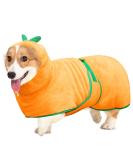 Buy Bibykivn Microfiber Pumpkin Dog Bathrobe Coat - Adjustable Super Absorbent for All Dog Sizes - Yellow - Buy Online on GoSupps.com