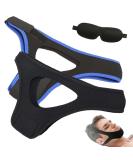 Veralabs Airflow Jaw Strap - Breathable Stop Snoring Chin Strap for Men & Women | Adjustable Mouth Closure Solution (Black & Blue - Buy Online on GoSupps.com