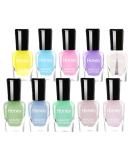 Non-Toxic Peel Off Nail Polish Set - Eco-Friendly Water-Based Polish (10 Bottles) for Women Teens & Kids - Buy Online on GoSupps.com
