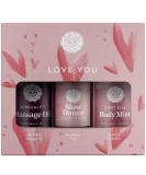 Love You Gift Set for Women | Massage Oils & Essential Oils - Sensuality Blend & Body Mist - Buy Online on GoSupps.com