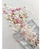 Edible Pink Pearl & Gold Cake Sprinkles Luxury Mix 45g Cupcake Cake Decoration Gold Sprinkles Cake Sprinkles Mix Gold Sprinkles Pink Sprinkles - Buy Online on GoSupps.com