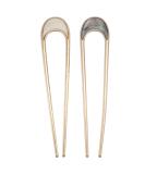 Lurrose 2pcs U Shaped Hair Stick - Retro Metal Hair Forks & Stylish Hair Accessories for Women | Assorted Shell Colors - International Shipping - Buy Online on GoSupps.com