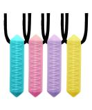GWAWG 4PCs Sensory Chewing Necklace - Durable Silicone for Autism | Perfect for Kids & Adults - Buy Online on GoSupps.com