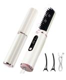 Portable Cordless Hair Straightener Brush - Mini Ionic Hot Comb for Travel & Home - Buy Online on GoSupps.com