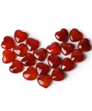 XIANNVXI 20 Pcs Red Agate Carnelian Crystal Heart Stones for Meditation & Energy Balancing - Buy Online on GoSupps.com