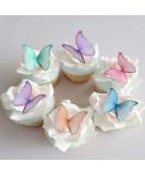 GEORLD Edible Wafer Paper Butterflies Set of 48 Purple Colorful Cake Decorations, Cupcake Topper Mixed Color 5 Color Mixed - Buy Online on GoSupps.com