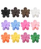 12PCS Matte Small Flower Hair Claw Clips for Women Girls - Strong Hold 1.33 Inch Mini Hair Claw Jaw Clips for Thick Thin Hair - Cute Hair Accessories - Buy Online on GoSupps.com