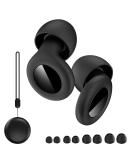 Buy Noise Cancelling Ear Plugs for Sleeping - Reusable Silicone Soft Hearing Protection 8 Eartips in XS/S/M/L - Perfect for Travel Work and Study (Black - Buy Online on GoSupps.com