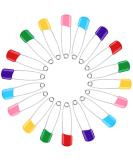 142Pcs Assorted Colored Baby Safety Pins - 5.5cm Large Diaper Pins with Plastic Head for Clothes, Dresses, Socks, Gloves - Stainless Steel Assorted Safety Pins - Buy Online on GoSupps.com
