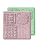 Aodaliy Silicon Lick Mat for Dogs & Cats | BPA-Free | Large Suction Cup Pet Lick Mats for Bathing & Grooming (Green & Pink) - Buy Online on GoSupps.com