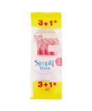 Simply Venus3 Basic Disposable Razors for Women - 4 Pack (3 + 1 Free) | Sharp Comfortable & International Shipping Available - Buy Online on GoSupps.com