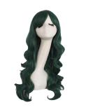 MapofBeauty 28 Inch Charming Women Side Bangs Long Curly Synthetic Wig - Pine Green - Buy Online on GoSupps.com
