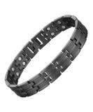 BioMag Copper Magnetic Bracelet for Men - Ultra Strength Magnets - Adjustable 8.6in - Gun Metal Finish - Buy Online on GoSupps.com