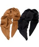 Designer BEGOOD Knot Headband Set for Women - Black and Brown Fashion Hair Accessories - Buy Online on GoSupps.com